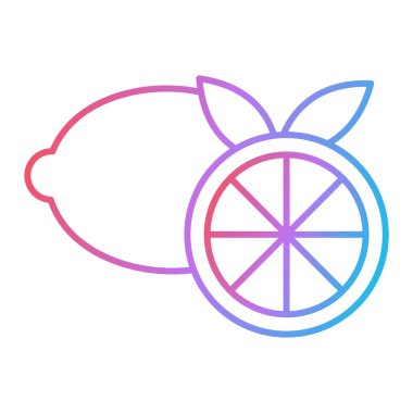 Taze meyve simgesinin vektör illüstrasyonu 