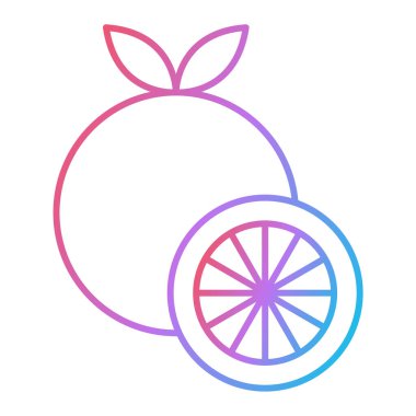 Taze meyve simgesinin vektör illüstrasyonu 