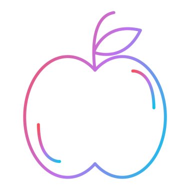 elma ikonu vektör illüstrasyonu