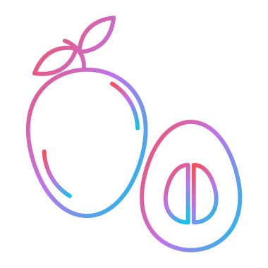 meyve ve sebze ikonu, organik gıda konsepti. vektör illüstrasyonu