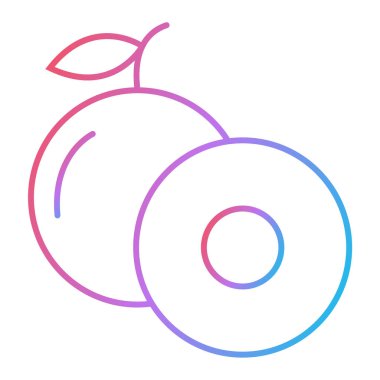 meyve ve sebze ikonu, organik gıda konsepti. vektör illüstrasyonu