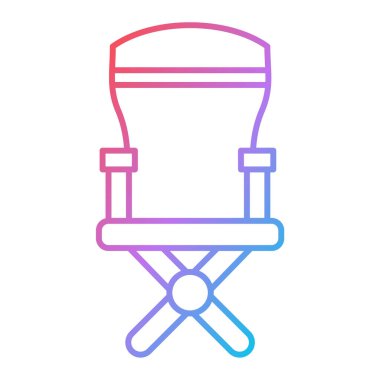 sandalye vektörü ince çizgi simgesi