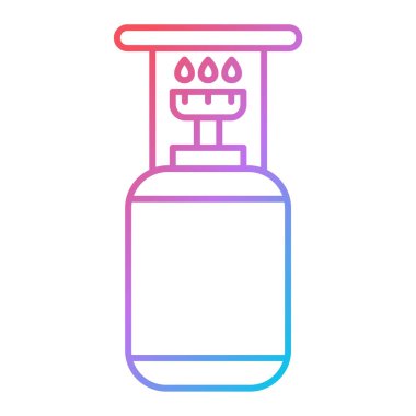 Yangın söndürme ikonu. Web için su şişesi vektör simgelerinin özet çizimi