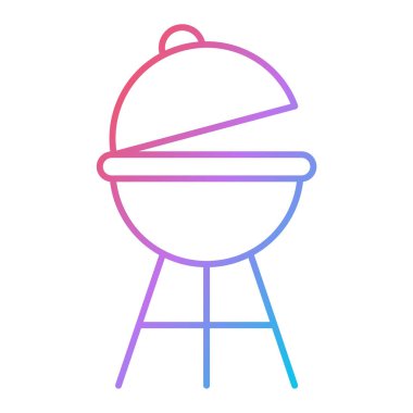 Izgara ikonu. Web için et vektör simgelerinin özet çizimi