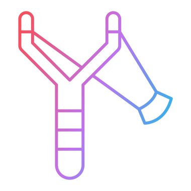 Yapının tek izole çizgi simgesinin vektör illüstrasyonu