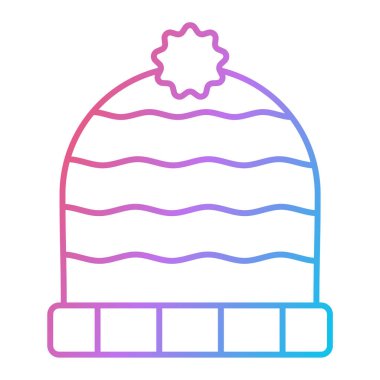 satır şapka simgesi, vektör illüstrasyonu