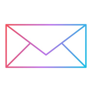 Zarf posta simgesi. Web için harf vektör sembolünün özet çizimi