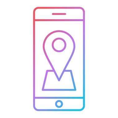 gps konum simgesi, vektör illüstrasyonu