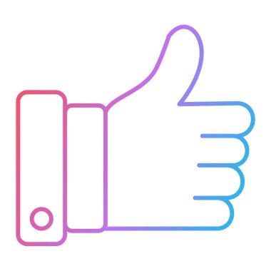 trend biçimi izole edilmiş arkaplanda başparmak simgesi