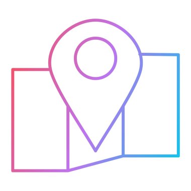 harita pin ikonu vektör illüstrasyonu