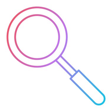 Büyüteç simgesi. Web için arama vektör simgelerinin özet çizimi