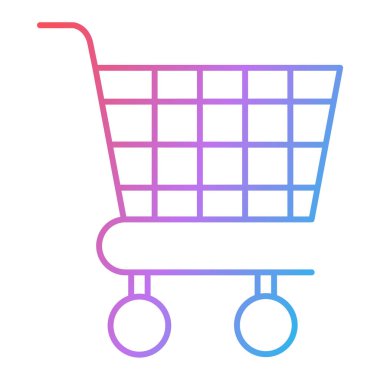 Alışveriş arabası ikonu. vektör illüstrasyonu