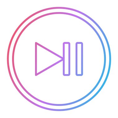 Soyut arka grupta çokluortam simgesi izole edildi