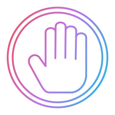 El ikonu bir jest ile. vektör illüstrasyonu