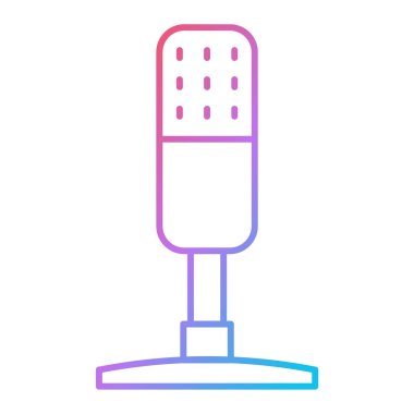 mikrofon simgesi vektör illüstrasyonu