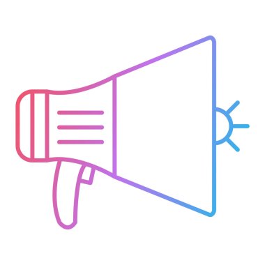 Megafon ikonu vektör illüstrasyonu