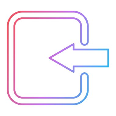 ok sol yön vektör simgesi