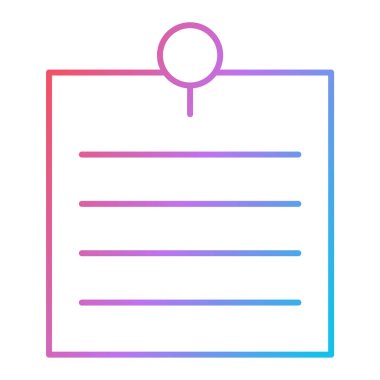 Not simgesi ve vektör illüstrasyonlu pano