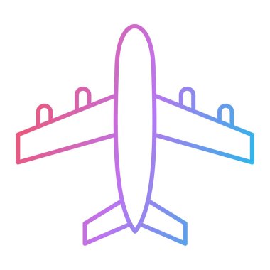 uçak ikonu vektör illüstrasyonu