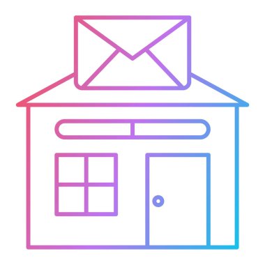 Posta kutusu. Web simgesi basit illüstrasyon