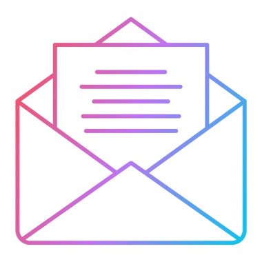 zarf e- posta simgesi vektör illüstrasyon grafik tasarımı