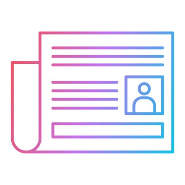 ID kart simgesi vektör illüstrasyonu