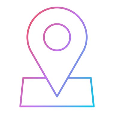 konum pin simgesi vektör illüstrasyonu