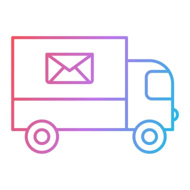 dağıtım kamyonu ikonu vektör çizimi tasarımı