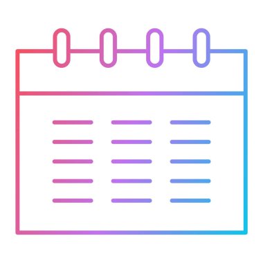 Takvimin vektör illüstrasyonu