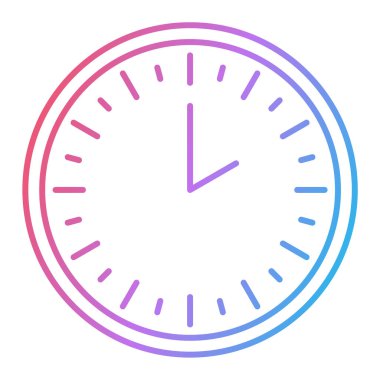 Saat simgesi vektör illüstrasyonu