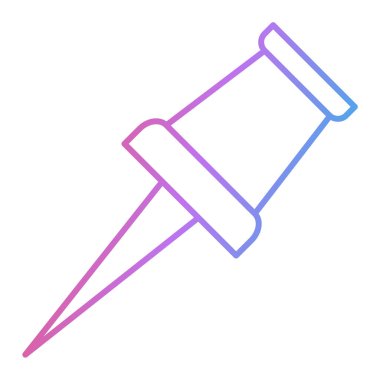 İğne simgesine bas. vektör illüstrasyonu