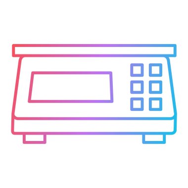 Mikrodalga fırın ikonu. Web için tost makinesi vektör simgelerinin özet çizimi