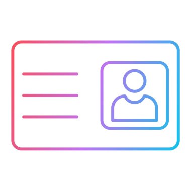 ID kart simgesi vektör illüstrasyonu