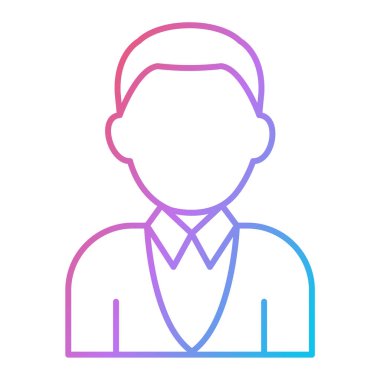 Adam avatar ikonu. Karakter vektör illüstrasyonunu özetle. izole tasarım.