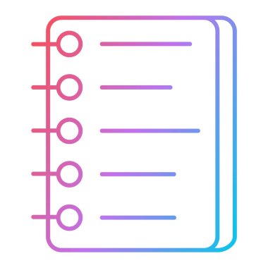 Simge vektör illüstrasyonunu listele