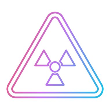 Radyasyon işareti simgesi, vektör çizim