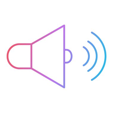 Megafon ikonu vektör illüstrasyonu