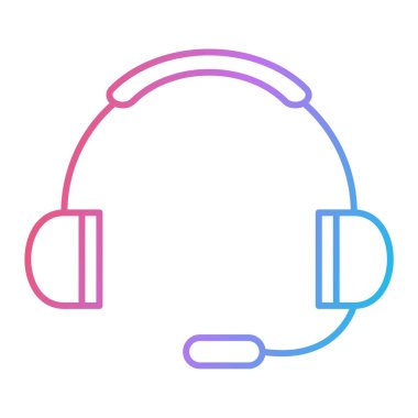 kulaklık simgesi vektör illüstrasyonu