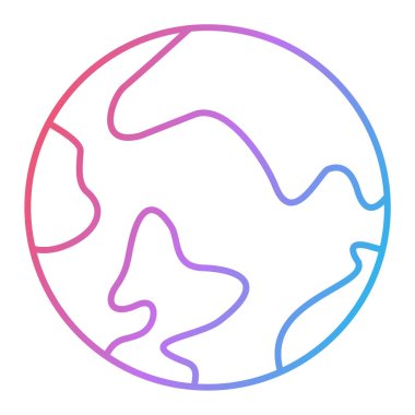 Dünya ikonu. Web için dünya vektör simgelerinin özet çizimi