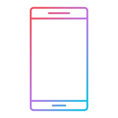 Akıllı telefon aygıtı simgesi. Düz dizayn. vektör illüstrasyonu.