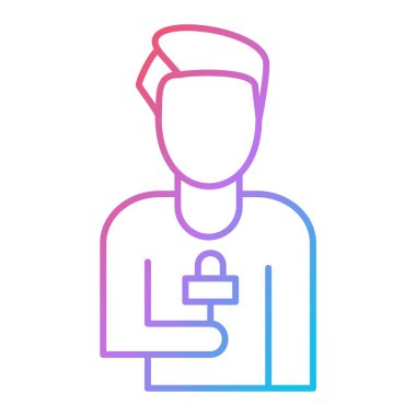 Adam satırı simgesi, vektör çizim