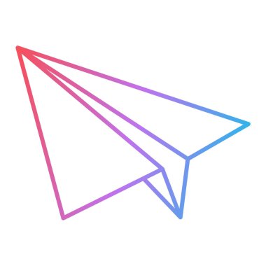 Kağıt uçak ikonu. vektör illüstrasyonu