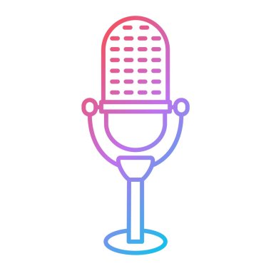 mikrofon simgesi vektör illüstrasyonu