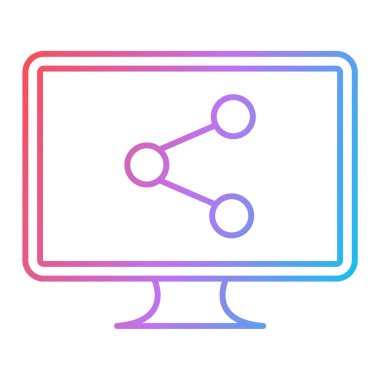 Paylaşım web simgesi. Vektör çizim