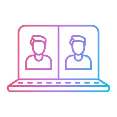 çevrimiçi eğitim ikonu tarzı vektör illüstrasyon işareti ve sembolü