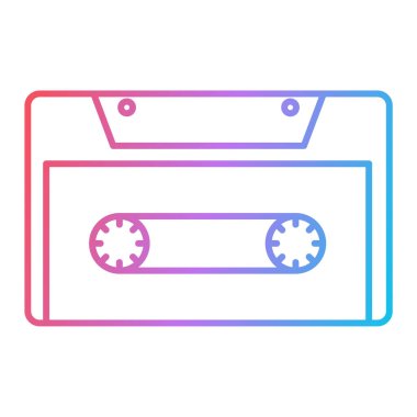 kaset teybi ikon vektör illüstrasyon grafik tasarımı