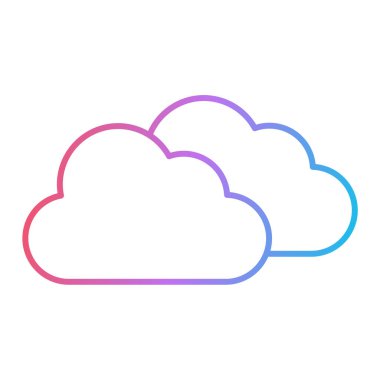 Bulut hesaplama simgesi vektör illüstrasyonu