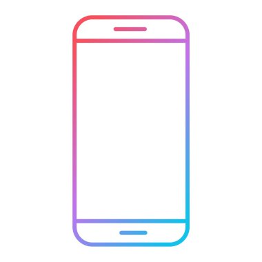 akıllı telefon vektör çizimi, düz tasarım.