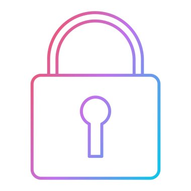 asma kilit ikon vektör çizimi