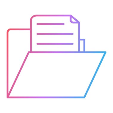 dosya çizgisi simgesi, konsept illüstrasyon, sembol, vektör düz işareti.